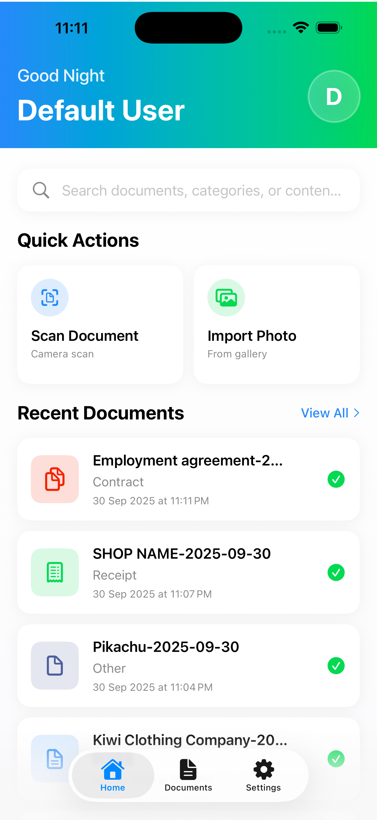 SpeedyDocs AI App Screenshot